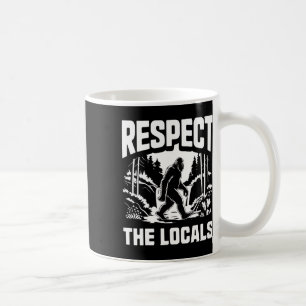 Caneca De Café Bigfoot Respeita os Locais Caçador de Sasquatch Ac