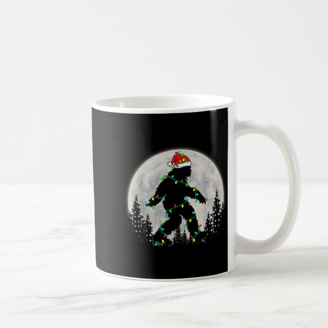 Caneca De Café Bigfoot Santa Christmas Tree Lights Funny Xmas Sas (Direita)