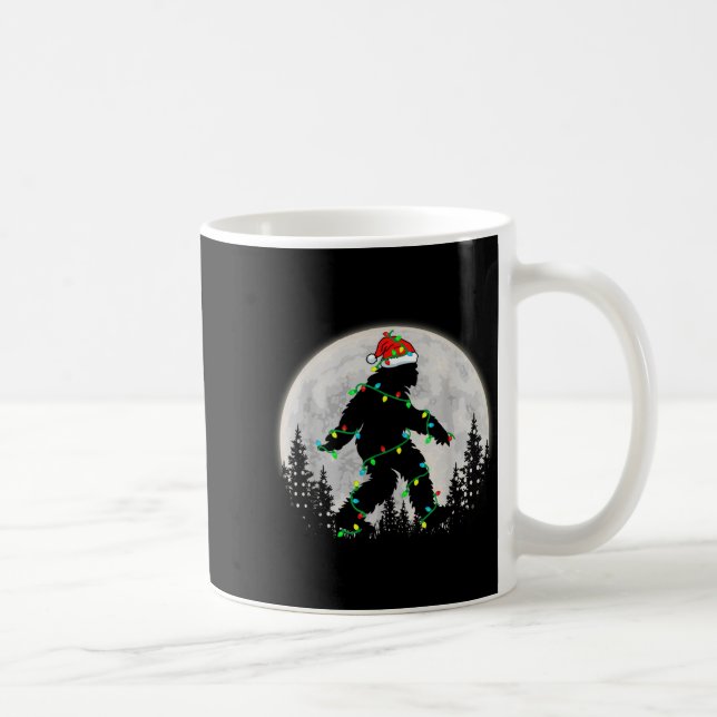 Caneca De Café Bigfoot Santa Christmas Tree Lights Funny Xmas Sas (Direita)