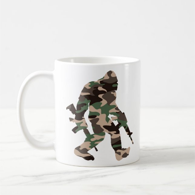 Caneca De Café Bigfoot Sasquatch Camo (Esquerda)