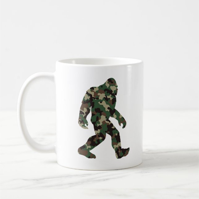 Caneca De Café Bigfoot Sasquatch Camo (Esquerda)