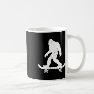 Caneca De Café Bigfoot Skateboarder Yeti Sasquatch Skateboarding