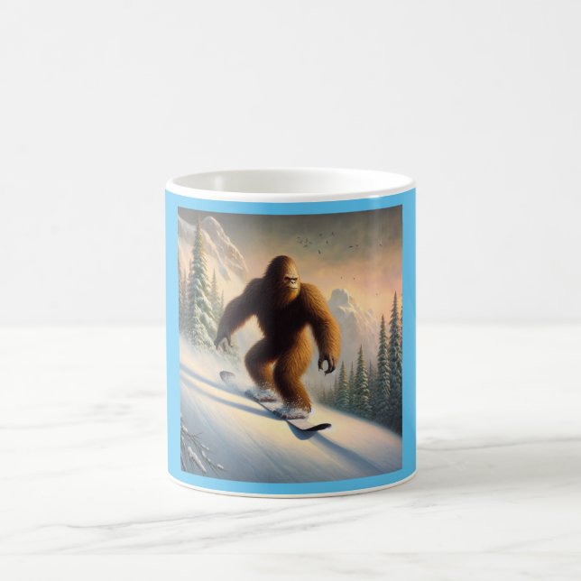 Caneca De Café Bigfoot Snowboard (Centro)