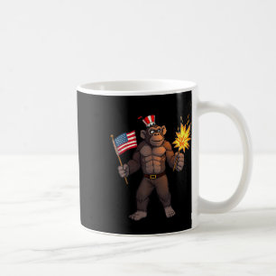 Caneca De Café Bigfoot Summer Flag Us Memorial Day _1