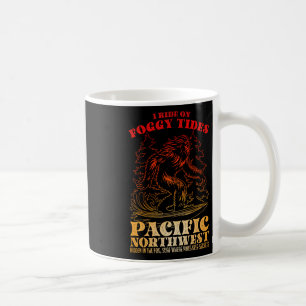 Caneca De Café Bigfoot Surfando Eu Cavalgo Nas Marés Nebulosas Pa