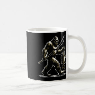 Caneca De Café Bigfoot Walleye caçando Angler Sasquatch Walleye F
