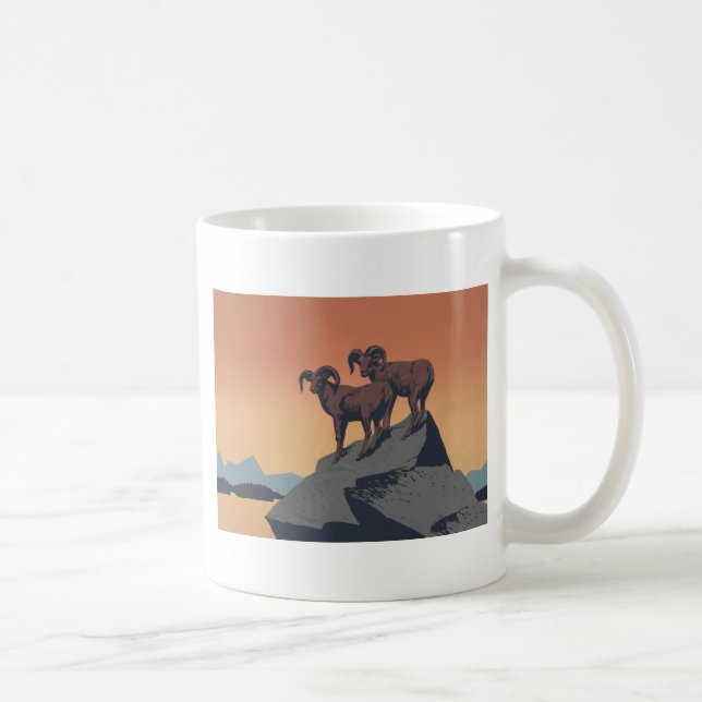 Caneca De Café Bighorn Sheep American West Willife (Direita)