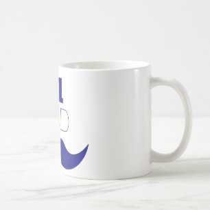 Caneca De Café Bigode azul do pai #1 - número um
