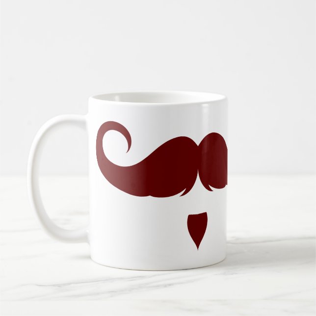 Caneca De Café bigode de barra de mão personalizável (Esquerda)