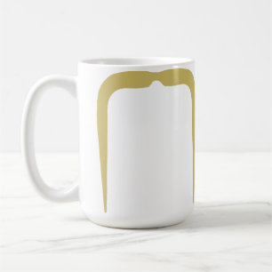 Caneca De Café Bigode Manchu de Fu no louro
