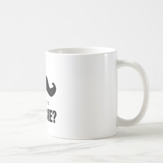 Caneca De Café Bigode pesaroso de I….é você um zombi? (Direita)