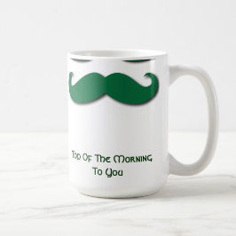 Caneca De Café Bigode verde