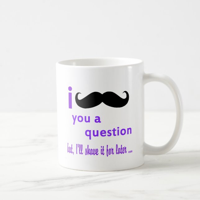 Caneca De Café Bigode você um modelo de Qpc da pergunta (Direita)