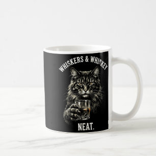 Caneca De Café Bigodes e Gato Engraçado Arrumado