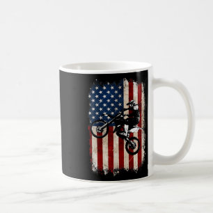 Caneca De Café Bike American Flag Motocross Biker 4 De Julho Home