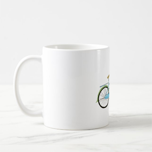 Caneca De Café Bike e flores (Esquerda)
