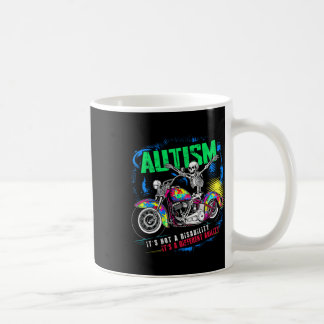 Caneca De Café Biker Skeleton Riding Motorcycle Quebra-cabeça Aut