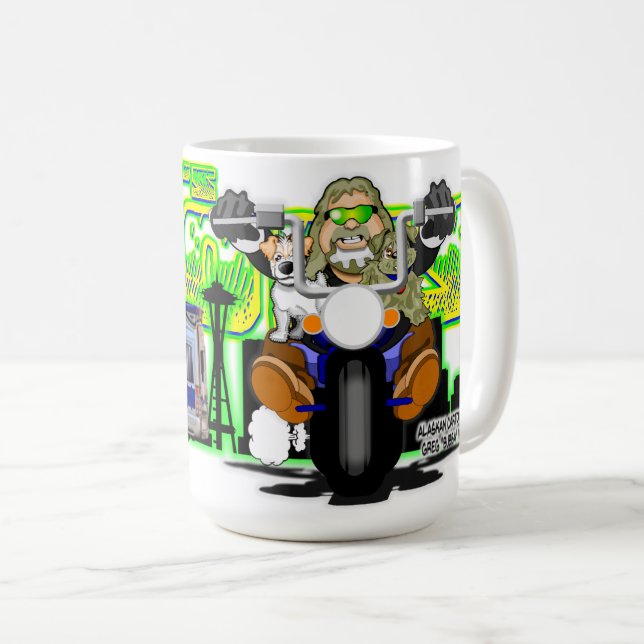Caneca De Café Biker Toons de Bubba (Frente Esquerda)