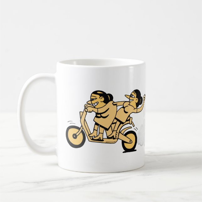 Caneca De Café Bikers. Vai em frente. (Esquerda)
