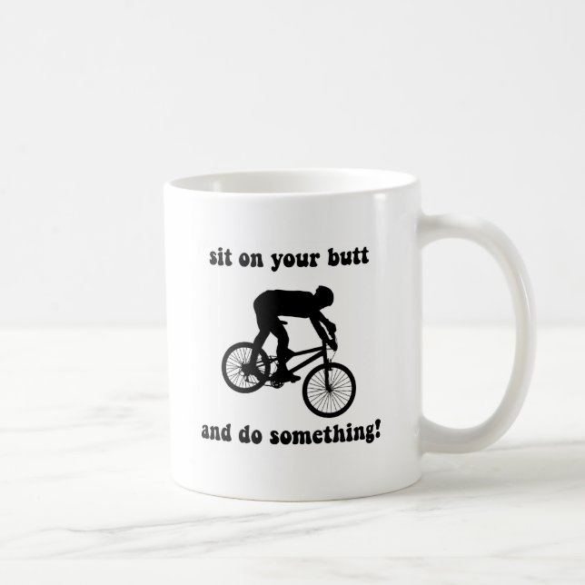 Caneca De Café Biking engraçado da montanha (Direita)