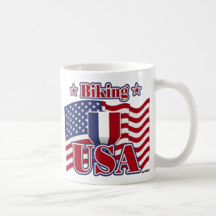 Caneca De Café Biking USA