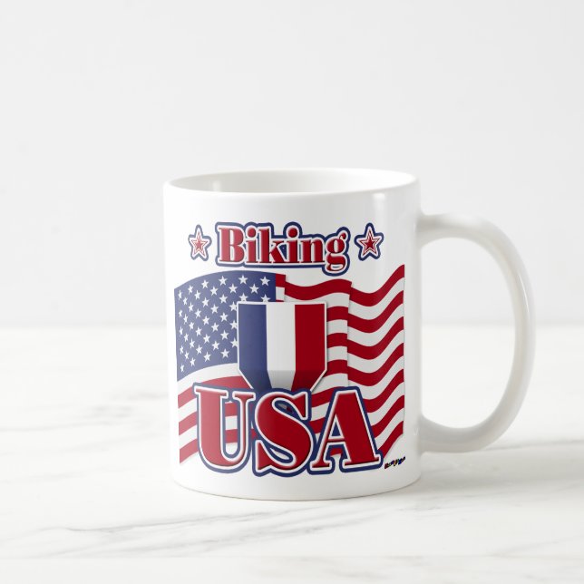 Caneca De Café Biking USA (Direita)