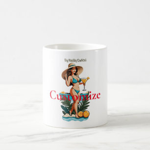 Caneca De Café Bikini Babe Big Hat - Grande Coquetel Thunder_Cove