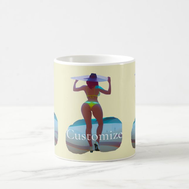 Caneca De Café Bikini Booty Beach Girl Thunder_Cove (Centro)