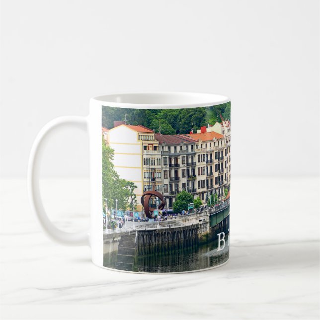 Caneca De Café Bilbao. Arquitectura da cidade com rio (Esquerda)