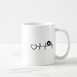 Caneca De Café Bilhares de Piscina de 8 bolas - Coração Billiard