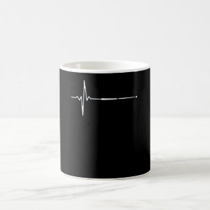 Caneca De Café Billiard Cue Heartbeat