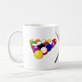 Caneca De Café Billiard Piscinas Balls and Cues