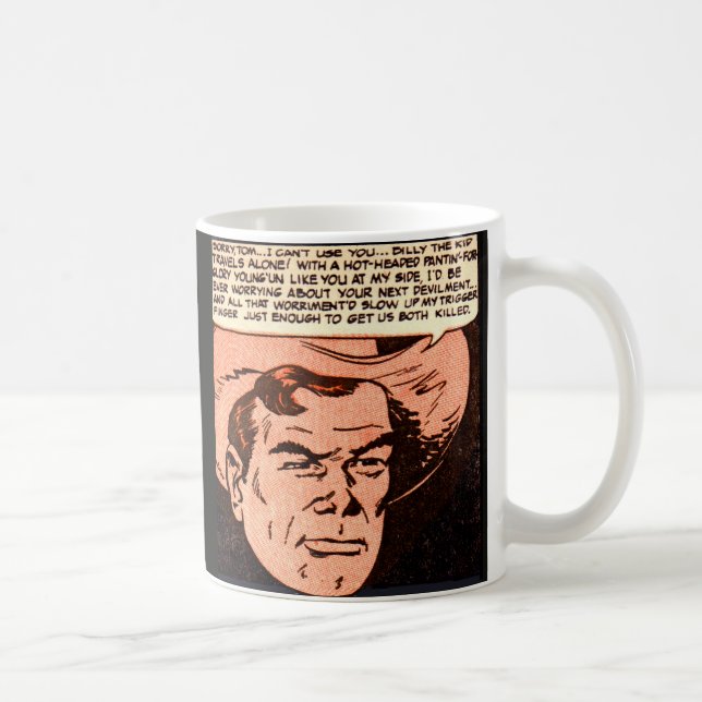 Caneca De Café Billy the Kid viagem sozinho (Direita)