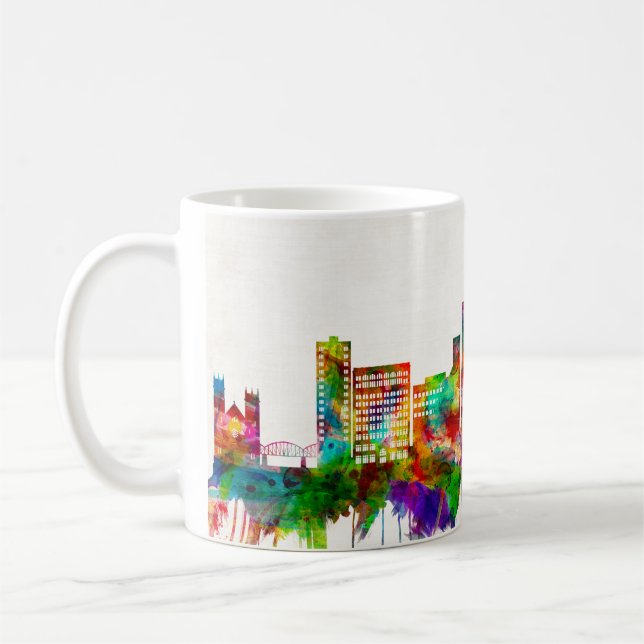 Caneca De Café Binghamton New York Skyline (Esquerda)