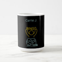 Bingo Night Neon Line Art Personalizado