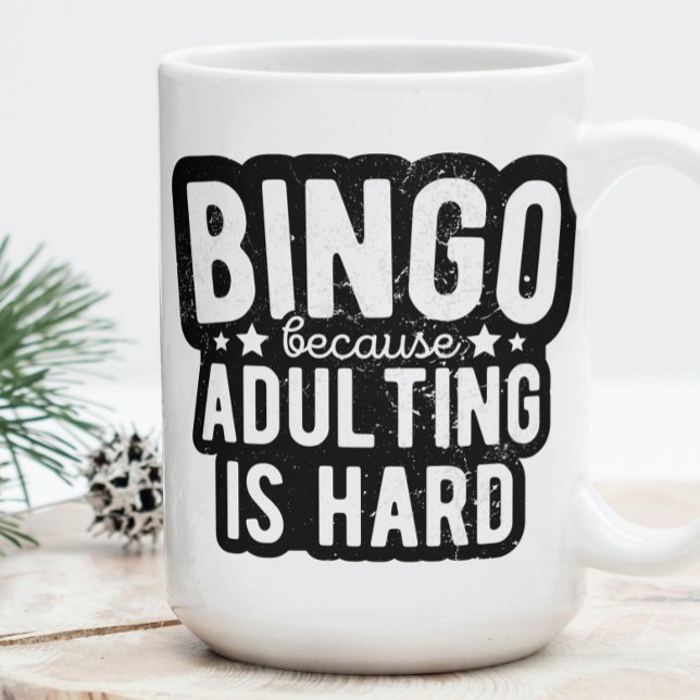 Caneca De Café Bingo porque adulterar é duro | Bingo engraçado (Criador carregado)