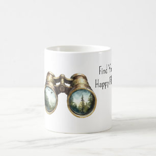 Caneca De Café Binóculos Nature Encontre Seu Lugar Feliz