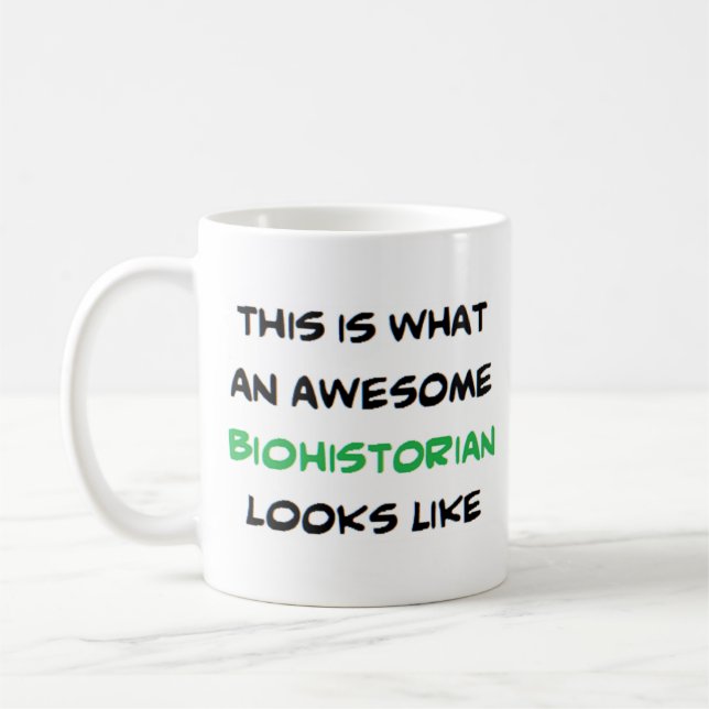 Caneca De Café biohistorian, awesome (Esquerda)