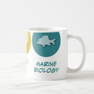 Caneca De Café Biologia do fuzileiro naval do amor da paz