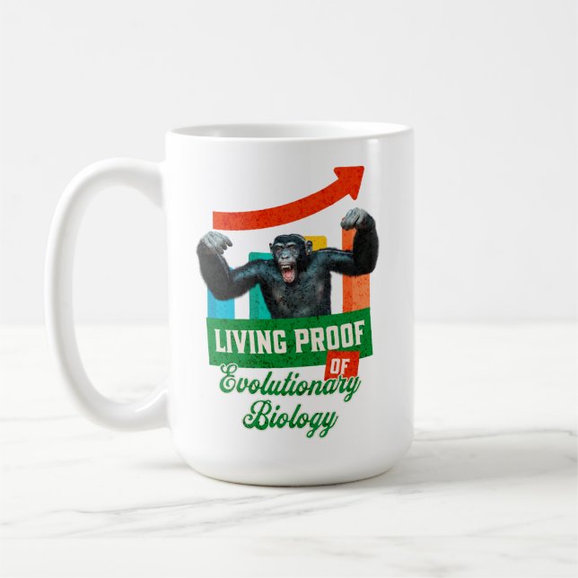 Caneca De Café Biologia Evolutiva Humor de Primatas (Esquerda)