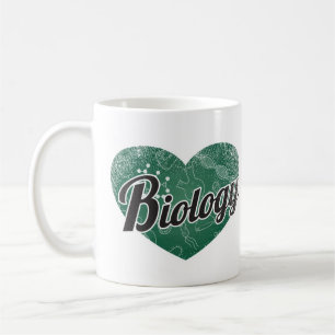 Caneca De Café Biologia Retro Coração Blackboard Amor