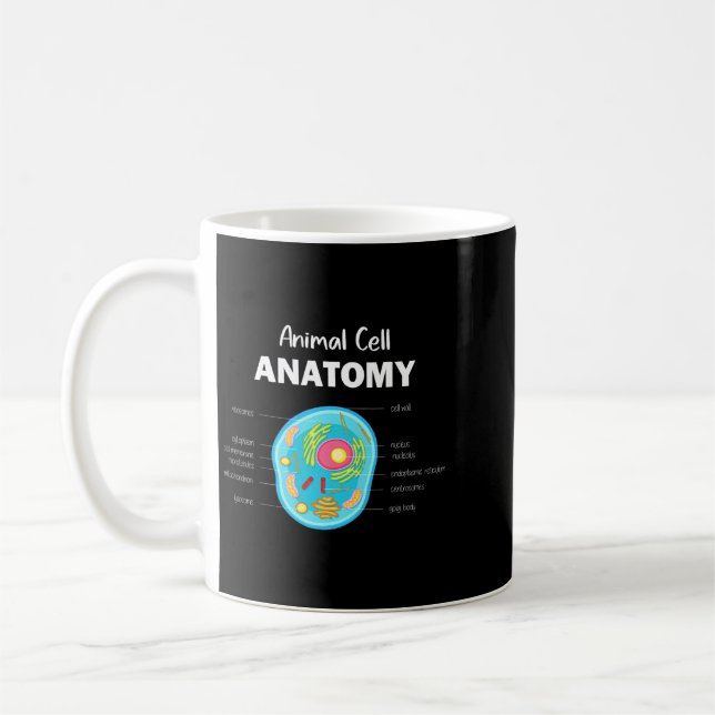 Caneca De Café Biólogo Anatomia Científica Das Células Animais (Esquerda)