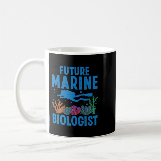 Caneca De Café Biólogo Marinho legal Futuro Para Mulheres Marinha (Esquerda)