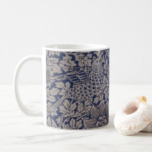 Caneca De Café Bird e Anemone por William Morris Vintage Pattern