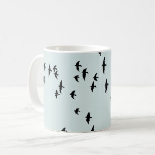 Caneca De Café Bird Flock Voador