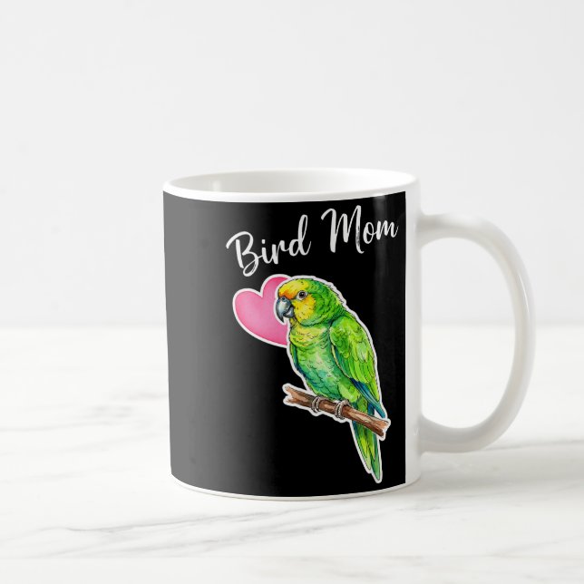 Caneca De Café Bird Mom Parrot Mom Green Cheek Conure Mom  (Direita)