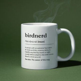 Caneca De Café Bird Nerd Definition Funny Birdwatcher Gift