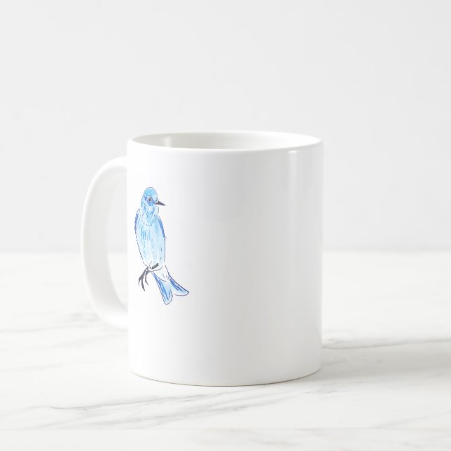 Caneca De Café bird of hope_mountain bluebird (Frente Esquerda)