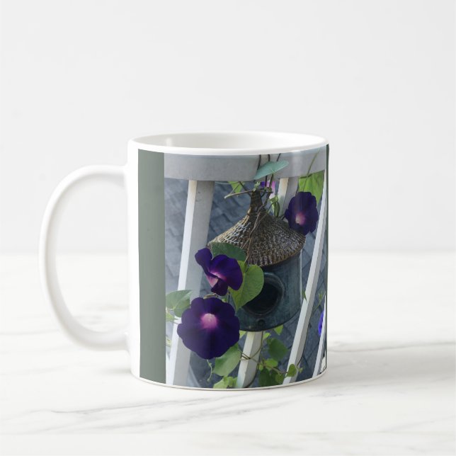 Caneca De Café Birdhouse With Morning Glory (Esquerda)