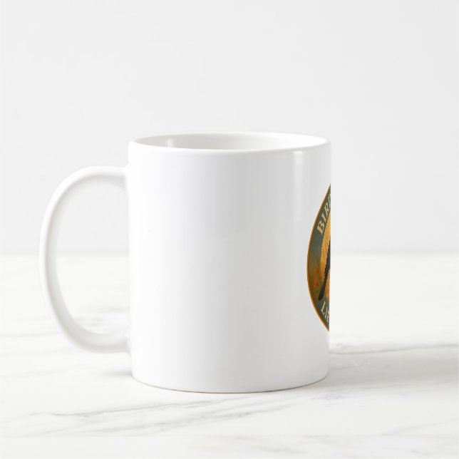 Caneca De Café Birding é um estilo de vida - Marte de Pássaro Neg (Esquerda)